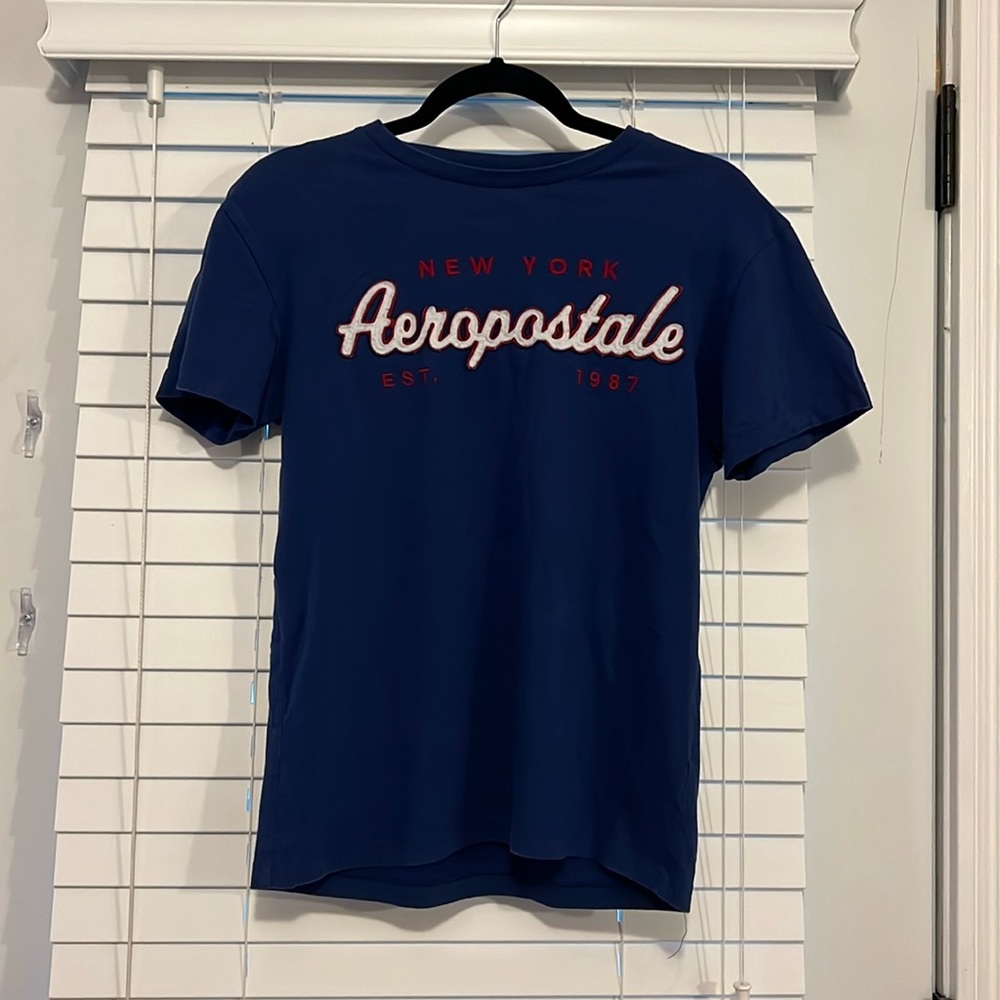 Navy blue, short sleeve, crewneck T-shirt